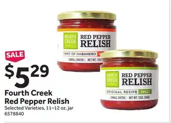 Stop&Shop Fourth Creek Red Pepper Relish offer