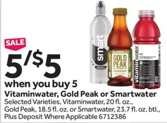 Stop&Shop Vitaminwater, Gold Peak or Smartwater offer