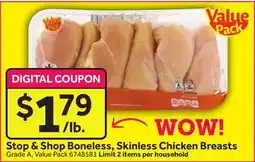Stop&Shop Stop & Shop Boneless, Skinless Chicken Breasts offer