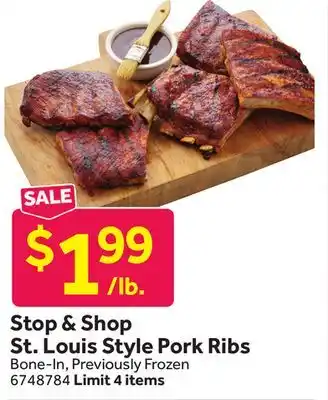 Stop&Shop Stop & Shop St. Louis Style Pork Ribs offer