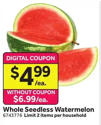 Stop&Shop Whole Seedless Watermelon offer