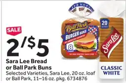 Stop&Shop Sara Lee Bread or Ball Park Buns offer