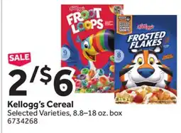 Stop&Shop Kellogg's Cereal offer
