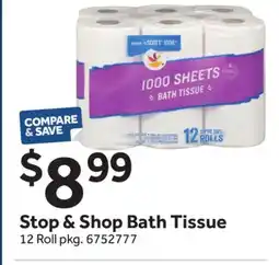 Stop&Shop Stop & Shop Bath Tissue offer