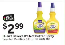 Stop&Shop I Can't Believe It's Not Butter Spray offer