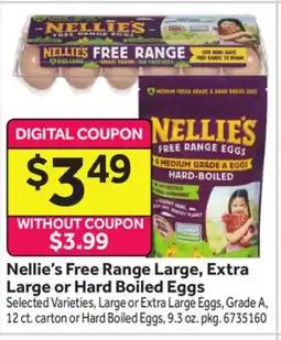 Stop&Shop Nellie's Free Range Large, Extra Large or Hard Boiled Eggs offer