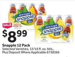 Stop&Shop Snapple 12 Pack offer