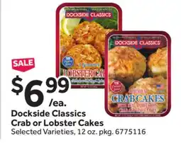 Stop&Shop Dockside Classics Crab or Lobster Cakes offer