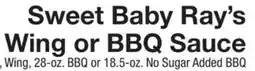 The Fresh Grocer Sweet Baby Ray's Wing or BBQ Sauce offer