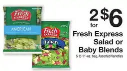 The Fresh Grocer Salad or Baby Blends offer