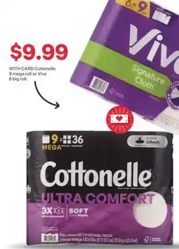 CVS Cottonelle 9 mega roll or Viva 6 big roll offer
