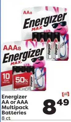 Weis Markets Energizer AA or AAA Multipack Batteries offer