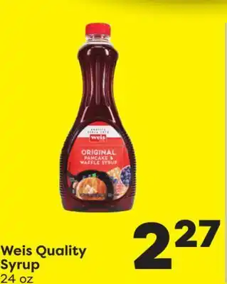 Weis Markets Weis Quality Syrup offer