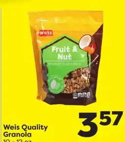 Weis Markets Weis Quality Granola offer