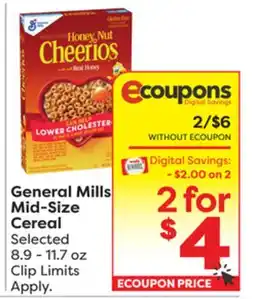 Weis Markets General Mills Mid-Size Cereal offer