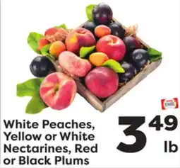 Weis Markets White Peaches, Yellow or White Nectarines, Red or Black Plums offer