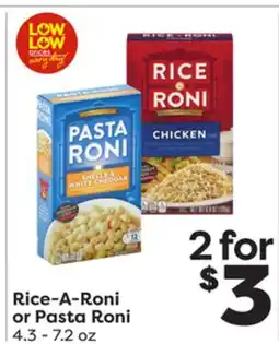 Weis Markets Rice-A-Roni or Pasta Roni offer