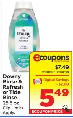 Weis Markets Downy Rinse & Refresh or Tide Rinse offer