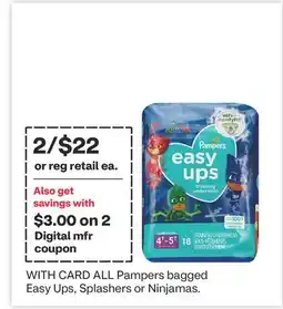 CVS ALL Pampers bagged Easy Ups, Splashers or Ninjamas offer