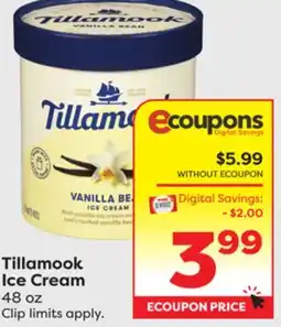 Weis Markets Tillamook Ice Cream offer