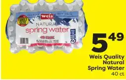 Weis Markets Weis Quality Natural Spring Water offer