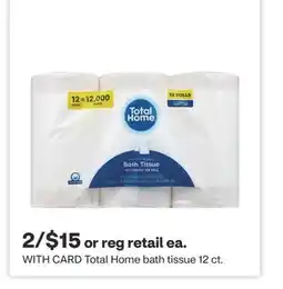 CVS Total Home bath tissue 12 ct offer