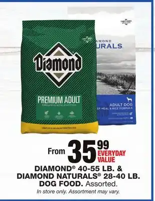 Blain's Farm & Fleet DIAMOND 40-55 LB. & DIAMOND NATURALS 28-40 LB. DOG FOOD offer