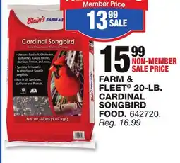 Blain's Farm & Fleet FARM & FLEET 20-LB. CARDINAL SONGBIRD FOOD offer