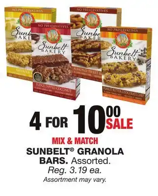 Blain's Farm & Fleet SUNBELT GRANOLA BARS offer