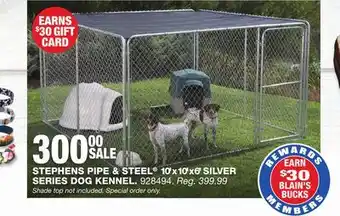 Blain's Farm & Fleet STEPHENS PIPE & STEEL 10' X 10' X 6' SILVER SERIES DOG KENNEL offer