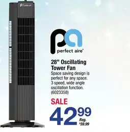 Ace Hardware Perfect Aire 28 Oscillating Tower Fan offer