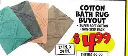 Ollie's COTTON BATH RUG BUYOUT offer