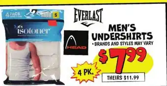 Ollie's MEN'S UNDERSHIRTS offer