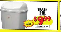 Ollie's TRASH BIN offer