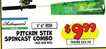 Ollie's PITCHIN STIK SPINCAST COMBO offer