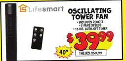 Ollie's OSCILLATING TOWER FAN offer