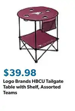 Sam's Club Logo Brands HBCU Tailgate Table with Shelf, Assorted Teams offer