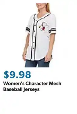 Sam's Club Women's Character Mesh Baseball Jerseys offer