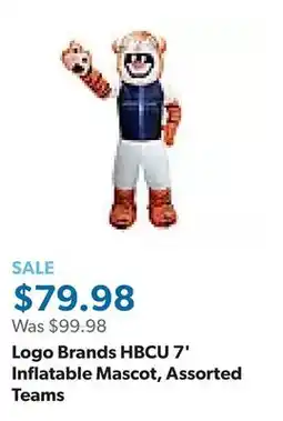 Sam's Club Logo Brands HBCU 7' Inflatable Mascot, Assorted Teams offer