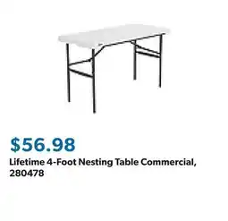 Sam's Club Lifetime 4-Foot Nesting Table Commercial, 280478 offer