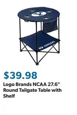 Sam's Club Logo Brands NCAA 27.6 Round Tailgate Table with Shelf offer