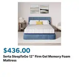Sam's Club Serta SleepToGo 12 Firm Gel Memory Foam Mattress offer