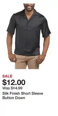TJ Maxx Silk Finish Short Sleeve Button Down offer