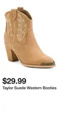 TJ Maxx Taylor Suede Western Booties offer