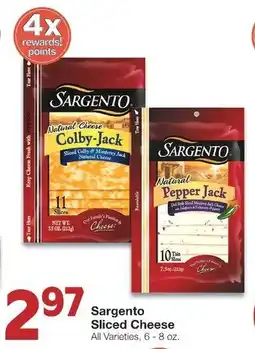 Albertsons Sargento Sliced Cheese All Varieties, 6-8 oz. offer