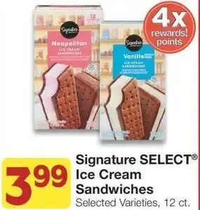 Albertsons Signature SELECT Ice Cream Sandwiches offer
