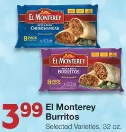 Albertsons El Monterey Burritos offer
