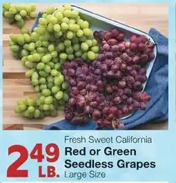 Albertsons Red or Green Seedless Grapes offer
