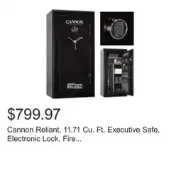 Costco Cannon Reliant, 11.71 Cu. Ft. Executive Safe, Electronic Lock, Fire Rated offer