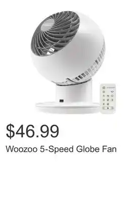 Costco Woozoo 5-Speed Globe Fan offer